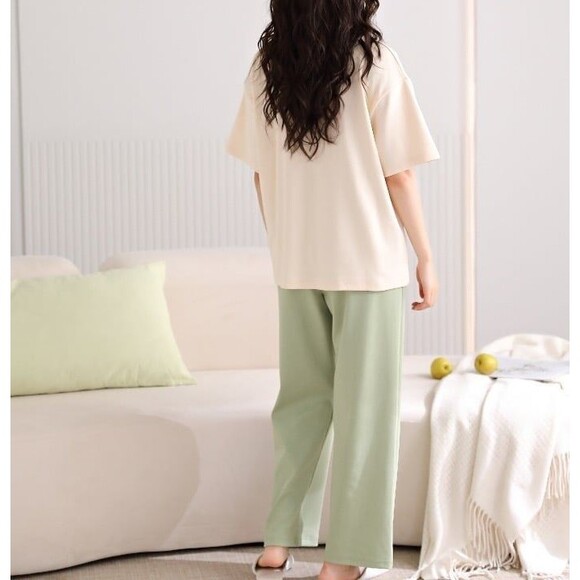 100% Cotton Women’s Pajama Set 2Pcs Pullover Top Sleepwear Loungewear - Picture 7 of 9